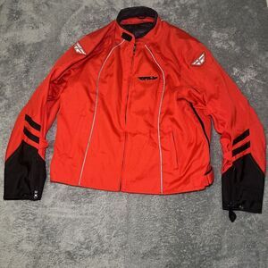 Fly Racing Jacket Red And Black Men's Juniors 13-14 Long Sleeve Biking Coat